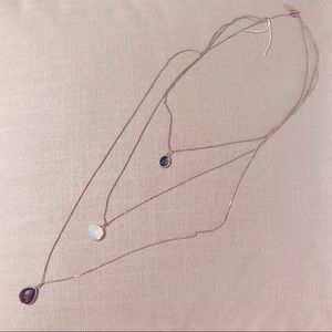 LOFT Gemstone Pendant Layered Necklace